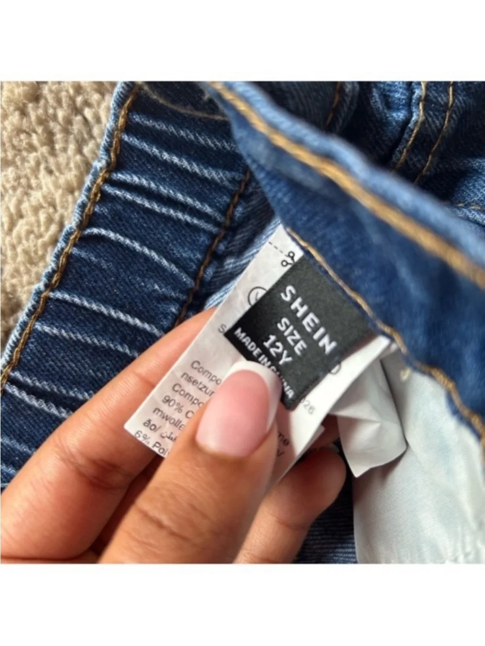 SHEIN Kids Denim Shorts - Light Blue and Dark Blue